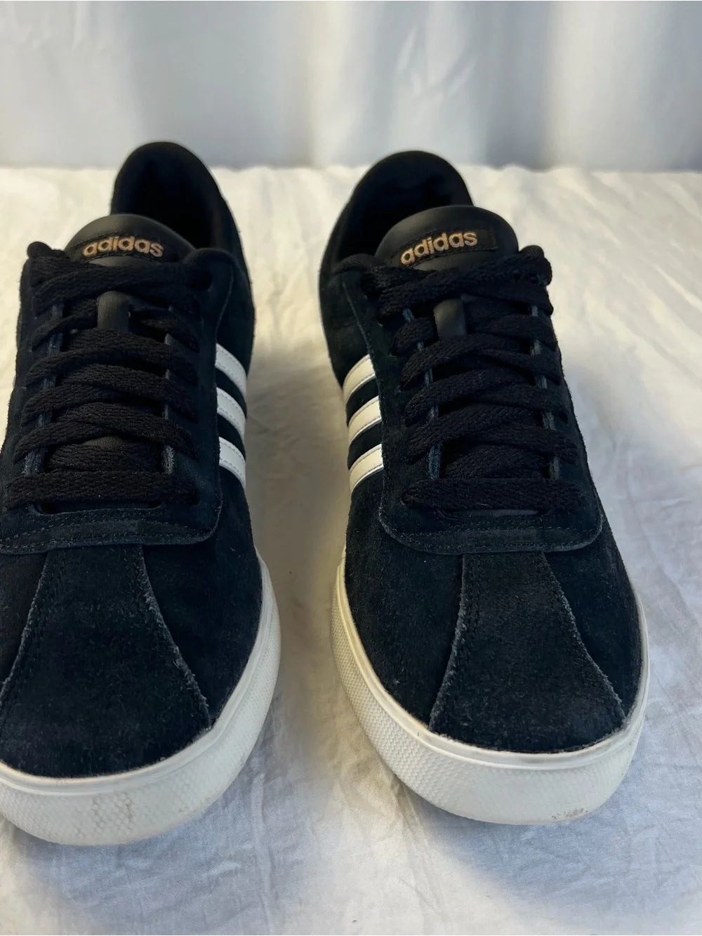 Adidas Neo Courtset Women’s sz11 Black Suede Sneakers AC7029 Y2K 90’s Skateboard